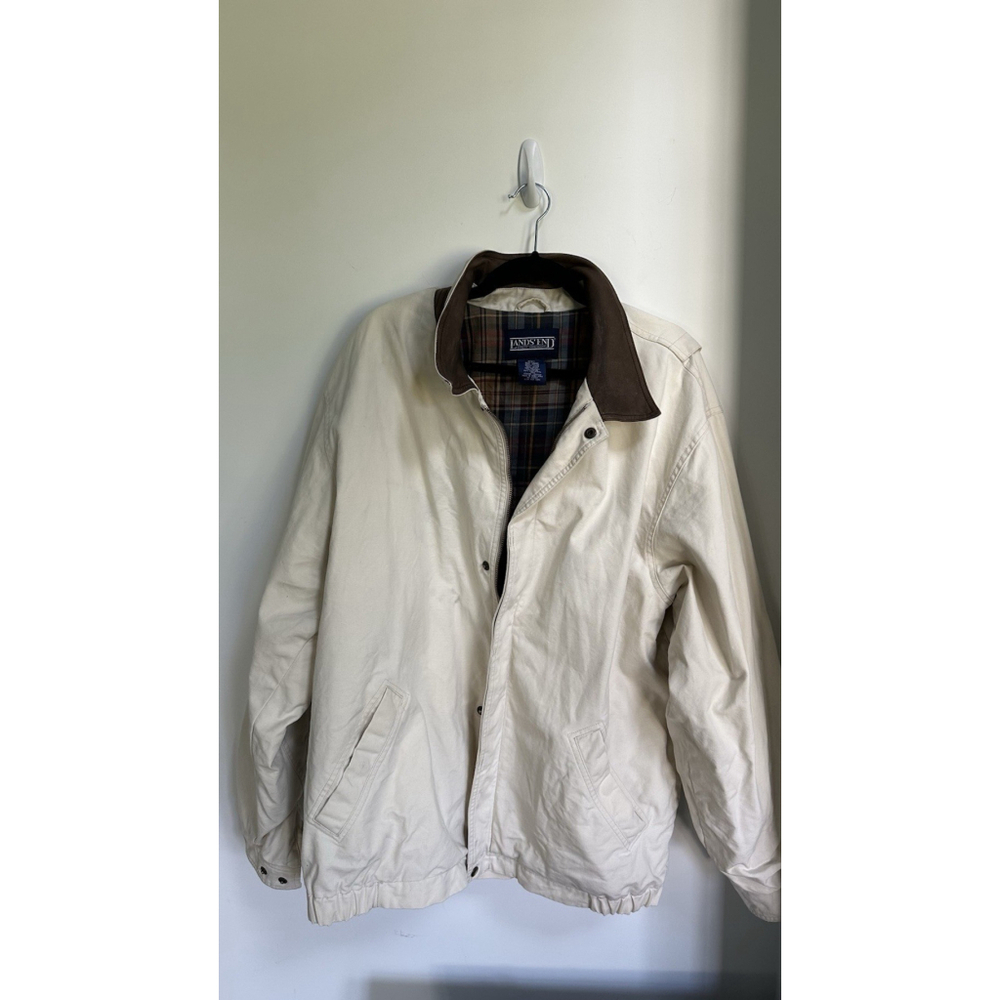VTG Land's End Chore Jacket Field Barn Coat Lined Plaid Men's Size XL
